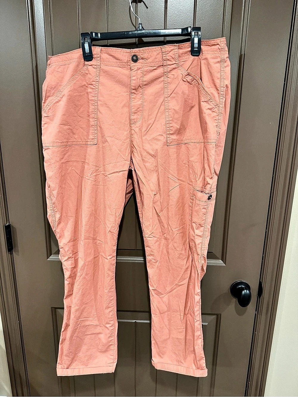 Liz Claiborne Valerie Cropped Utility Pants Pink Size 16